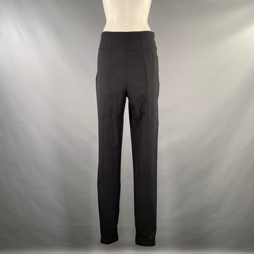 MARITHE+FRANCOIS GIRBAUD Size L Black Polyamide Blend Twill Dress Pants